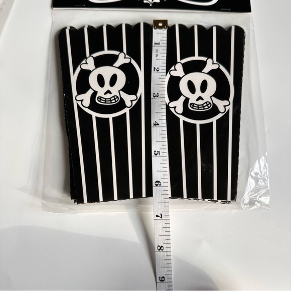 Cardboard Popcorn Containers Party Favor Boxes with Skulls Set of 2-12 total - Picture 7 of 7
